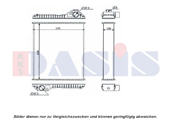 AKS DASIS radiatorius, variklio aušinimas 440598N